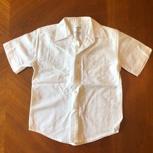 Boys White Button Down Shirt